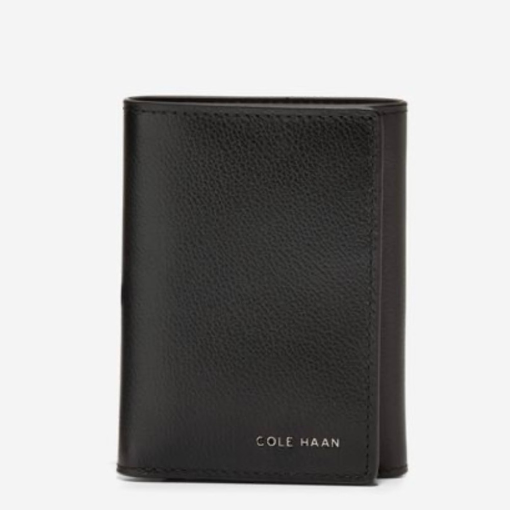 NWT Cole Haan Men’s Boxshine Black Leather Wallet